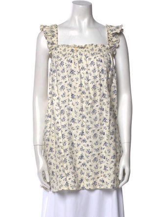 Reformation Linen Floral Print Tunic