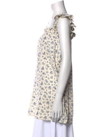 Reformation Linen Floral Print Tunic