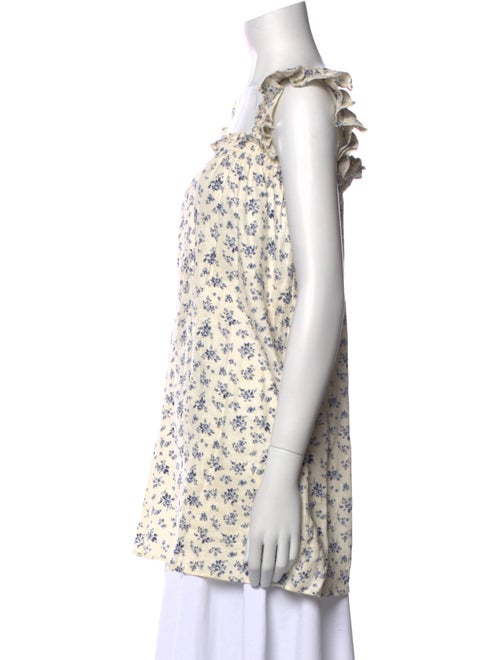 Reformation Linen Floral Print Tunic