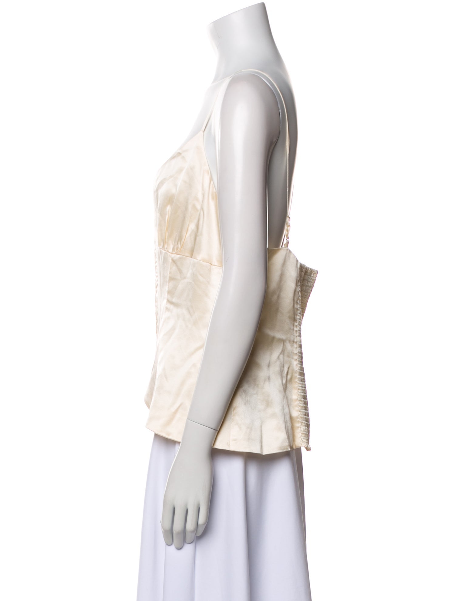 Reformation Silk V-Neck Top