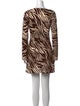 Reformation Animal Print Mini Dress