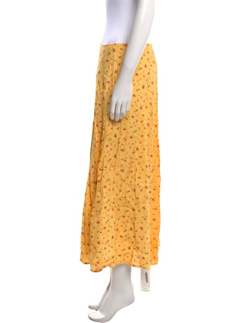 Reformation Floral Print Midi Length Skirt