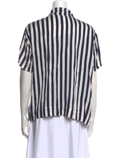 Reformation Striped Short Sleeve Button-Up Top
