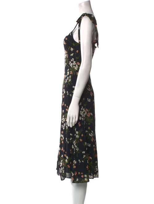 Reformation Floral Print Midi Length Dress