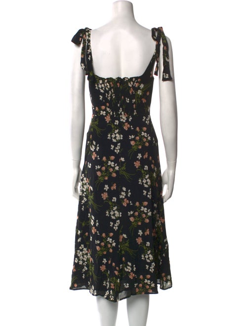 Reformation Floral Print Midi Length Dress