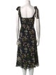Reformation Floral Print Midi Length Dress