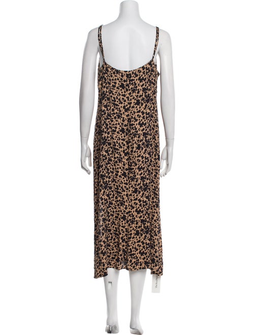 Reformation Animal Print Midi Length Dress
