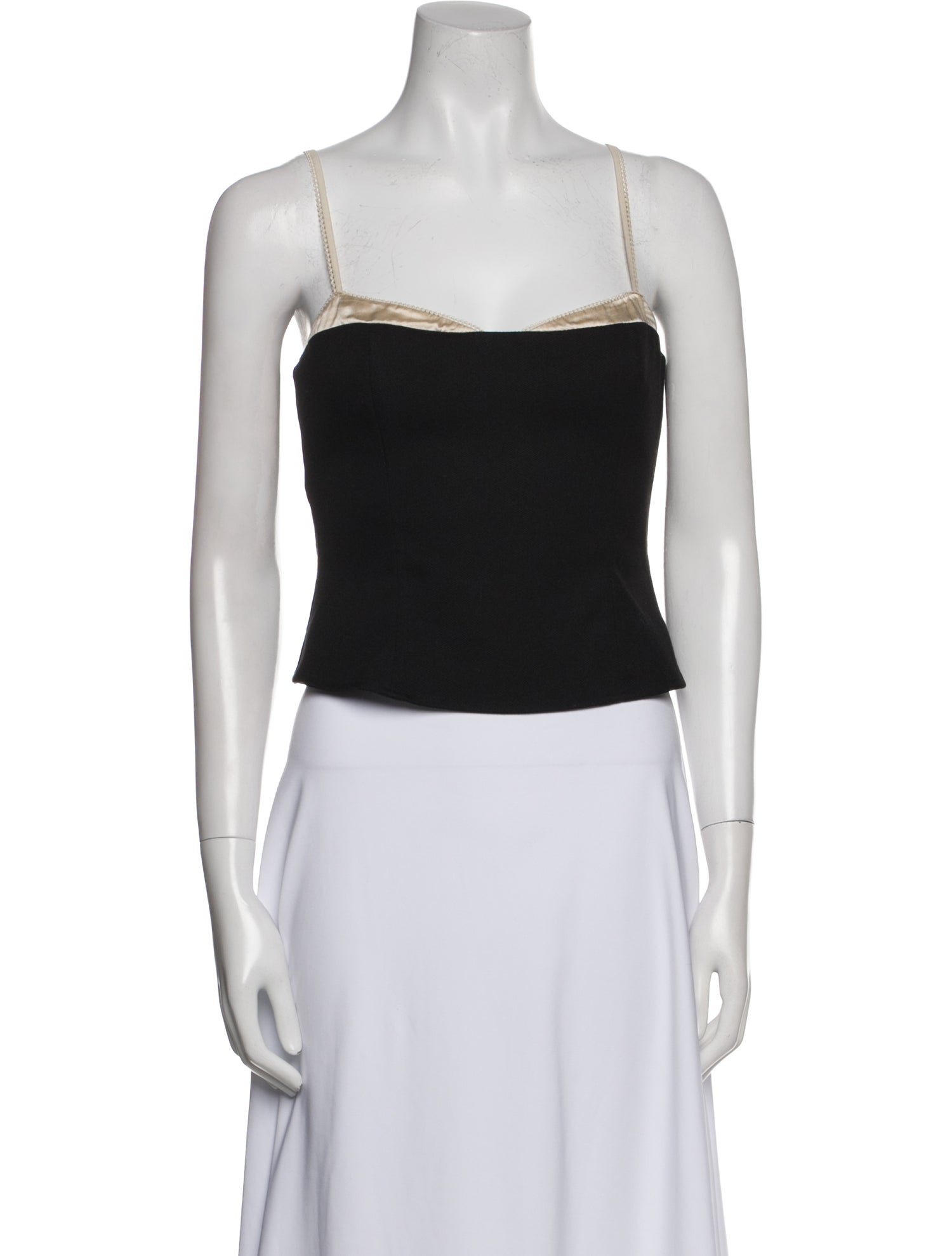 Reformation Square Neckline Sleeveless Crop Top