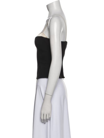 Reformation Square Neckline Sleeveless Crop Top