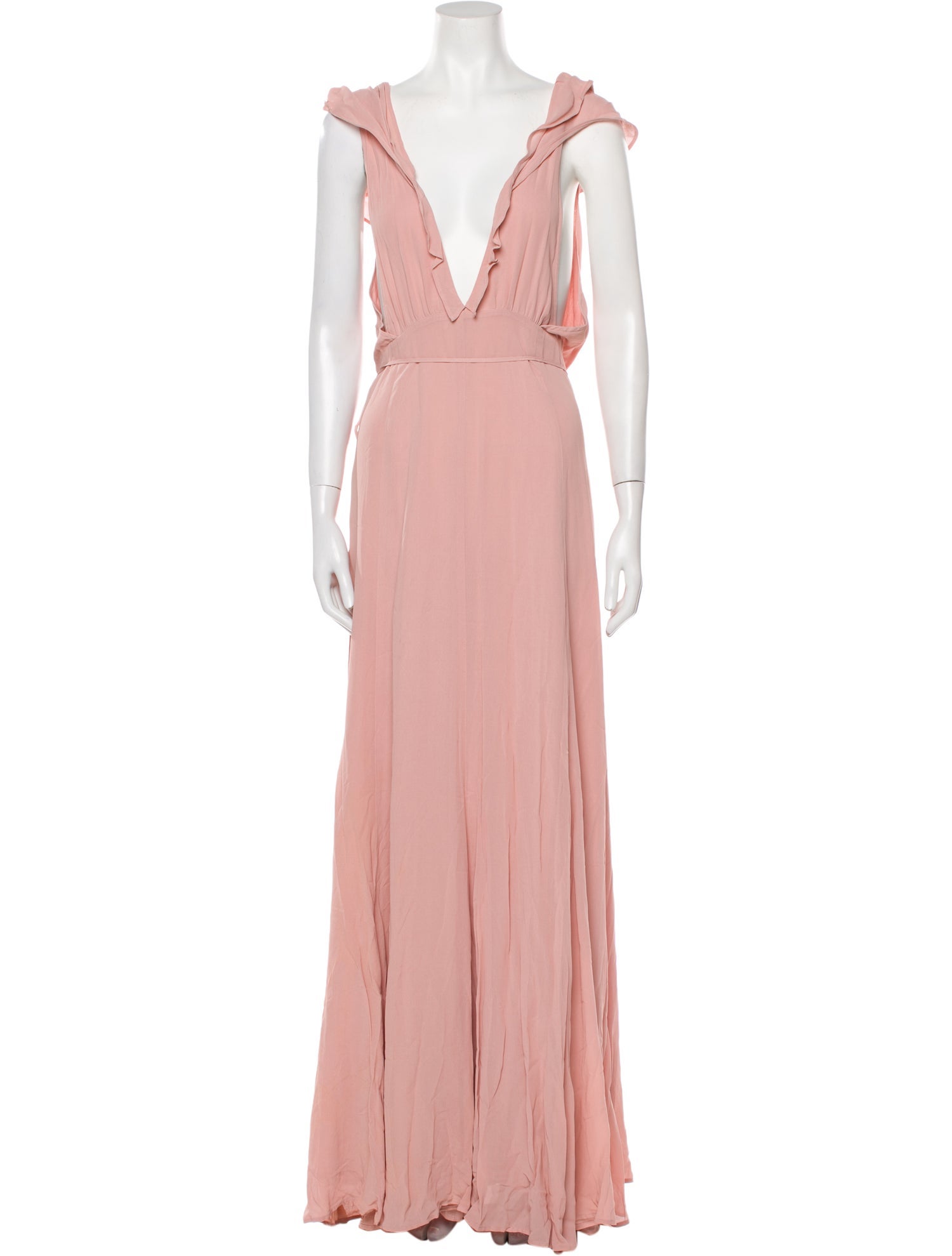 Reformation V-Neck Long Dress