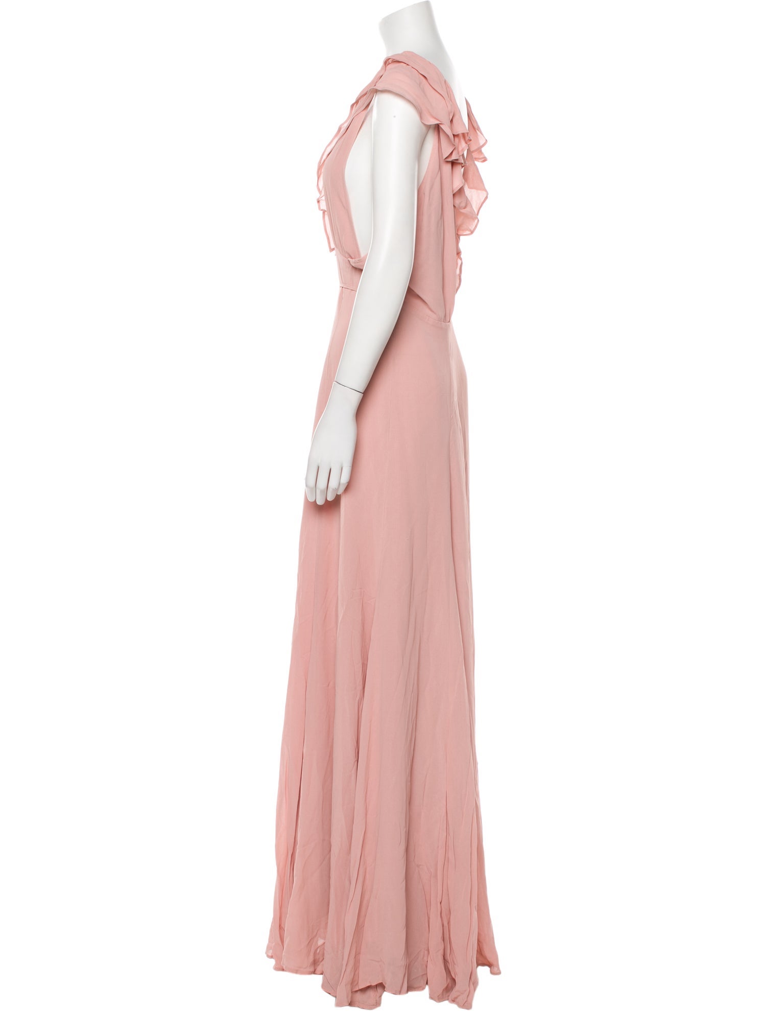 Reformation V-Neck Long Dress