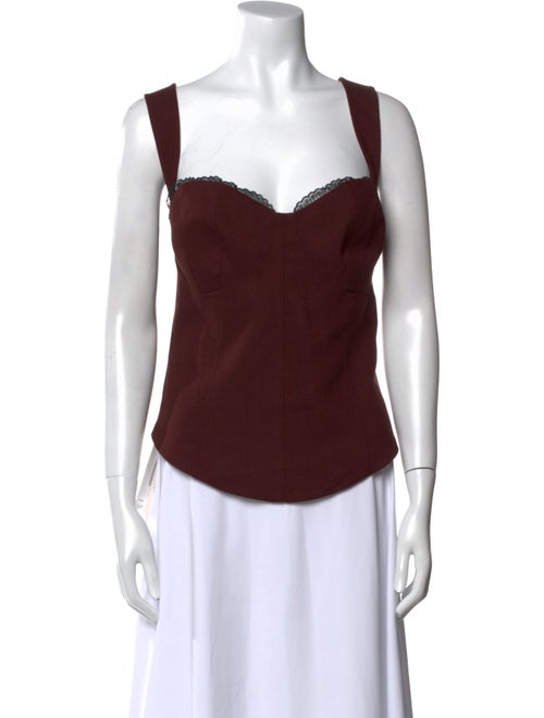Reformation Square Neckline Sleeveless Top