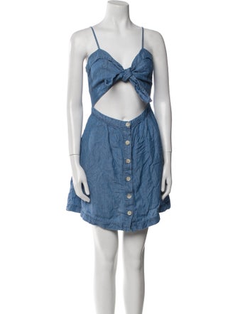 Reformation V-Neck Mini Dress