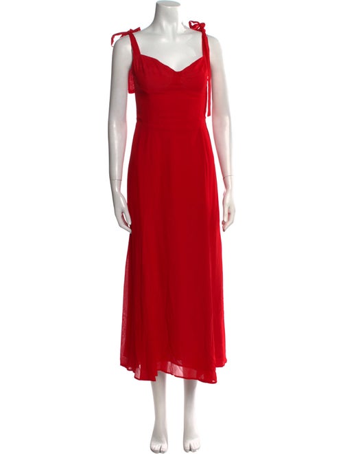 Reformation Square Neckline Long Dress