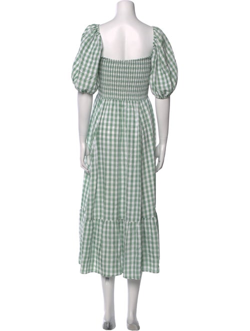 Reformation Plaid Print Midi Length Dress