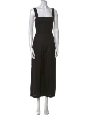 Reformation Linen Square Neckline Jumpsuit