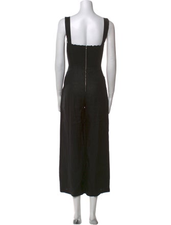 Reformation Linen Square Neckline Jumpsuit