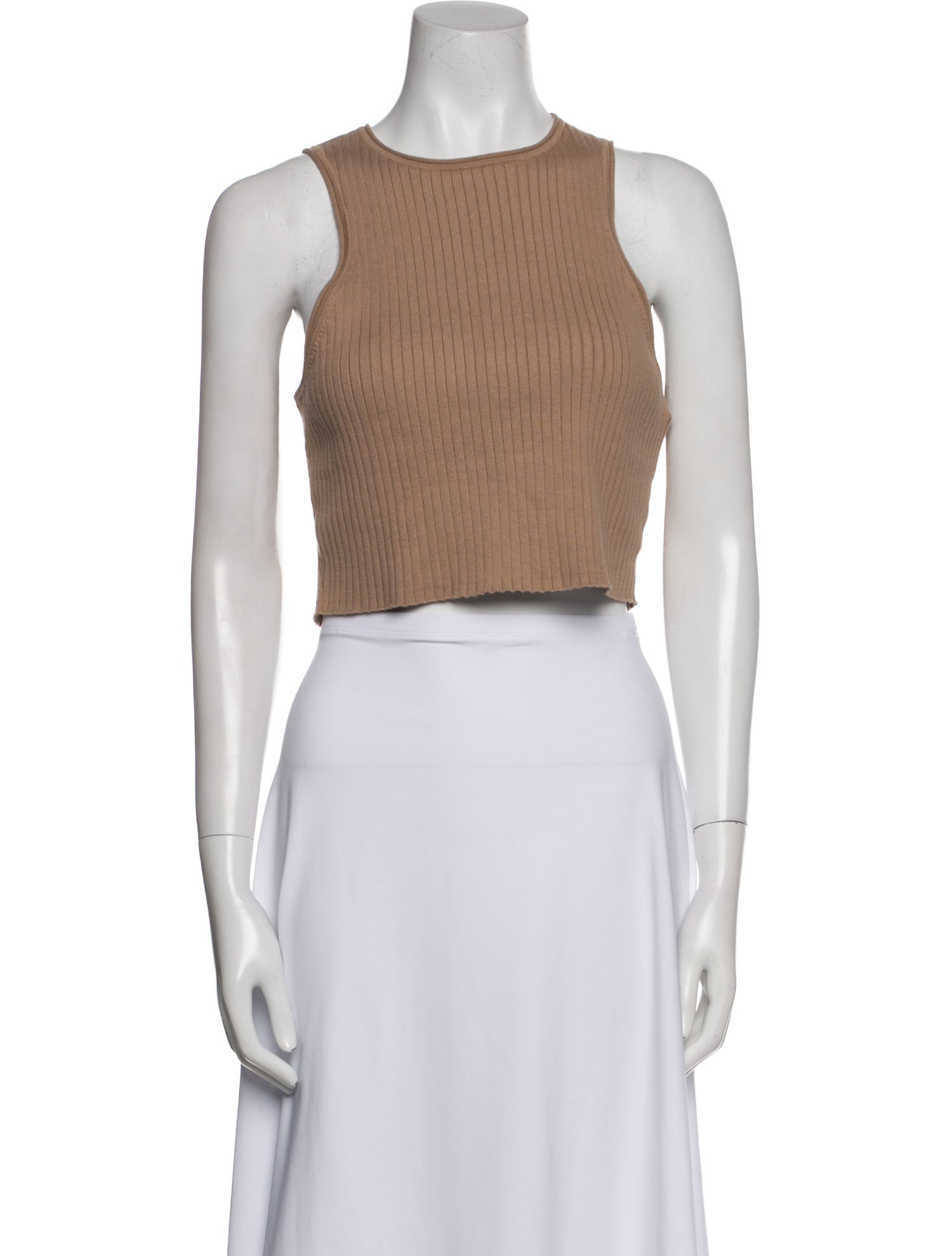 Reformation Crew Neck Sleeveless Crop Top