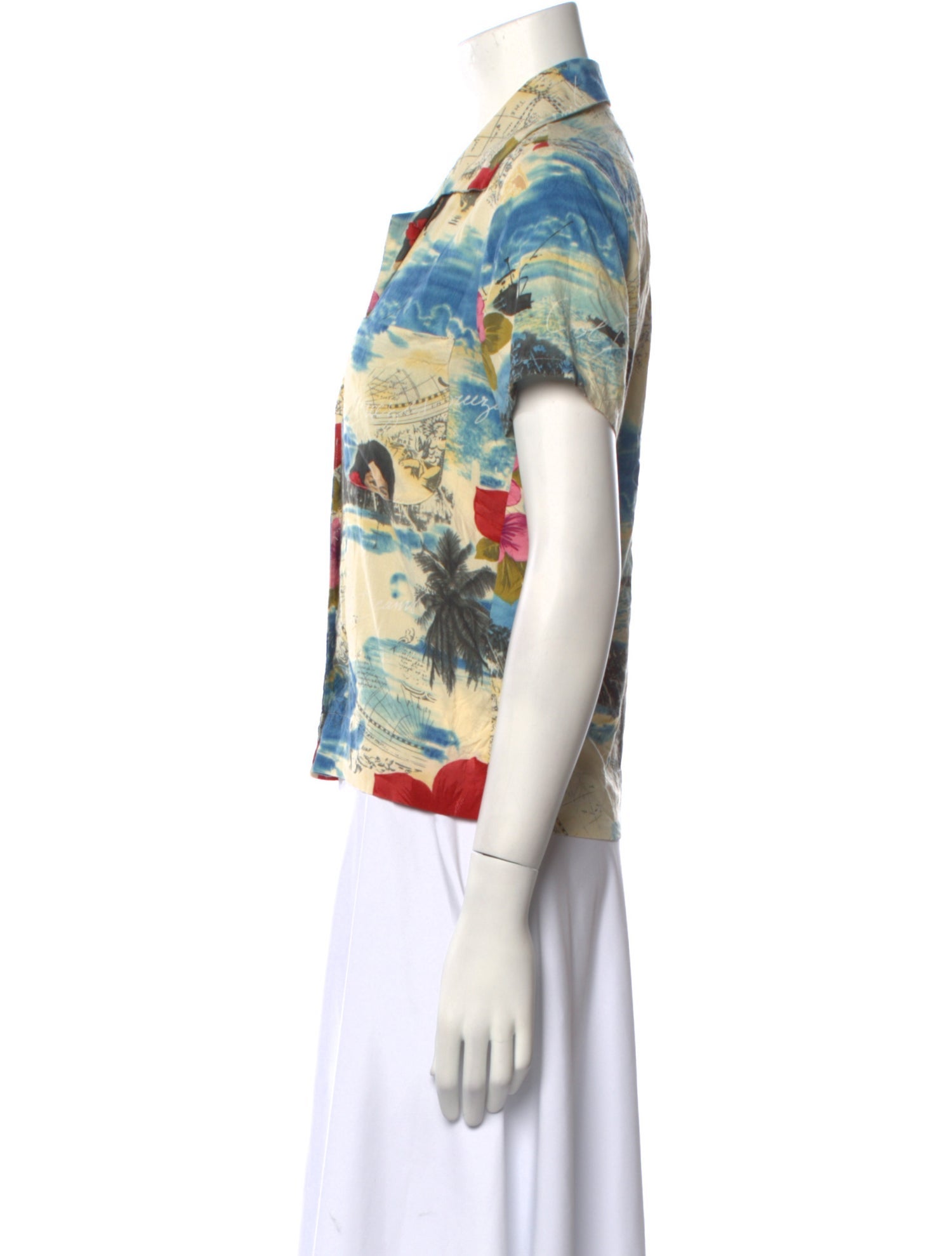 Reformation Printed Short Sleeve Polo