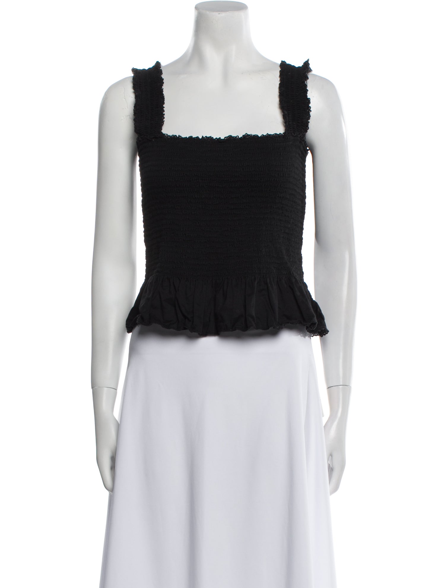 Reformation Square Neckline Sleeveless Crop Top