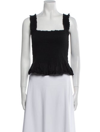 Reformation Square Neckline Sleeveless Crop Top