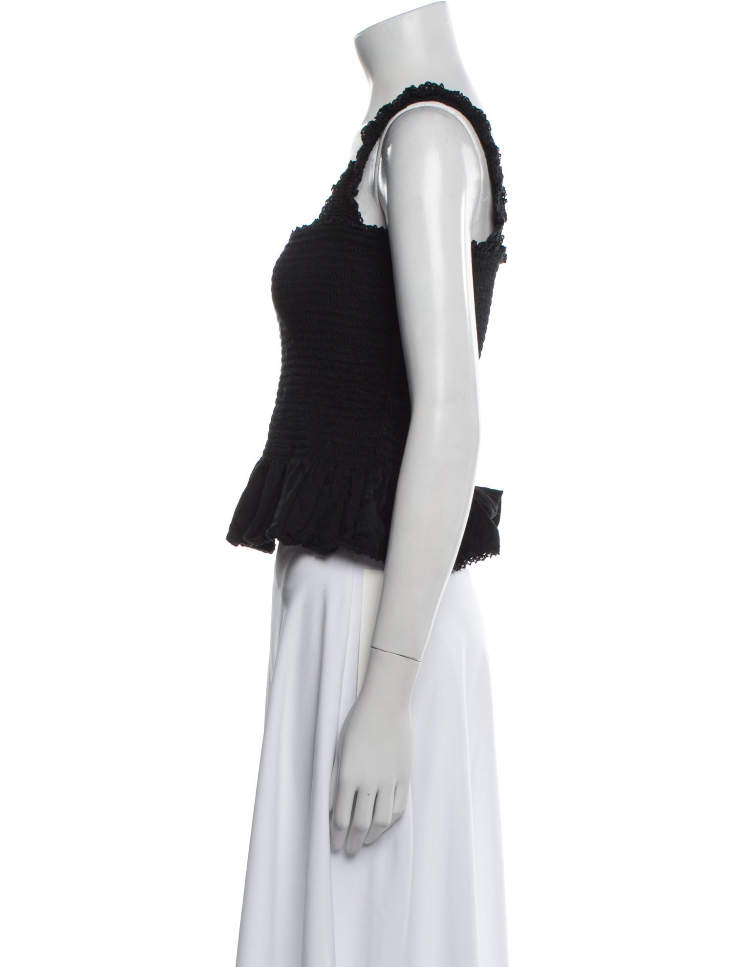 Reformation Square Neckline Sleeveless Crop Top