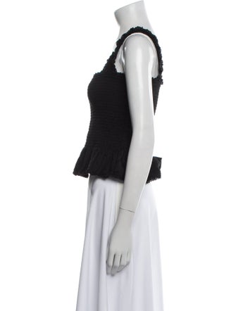 Reformation Square Neckline Sleeveless Crop Top