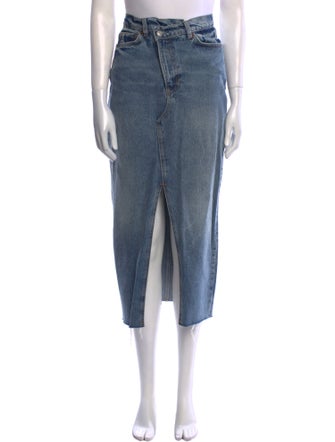 Reformation Raw-Edge Trim Midi Length Skirt