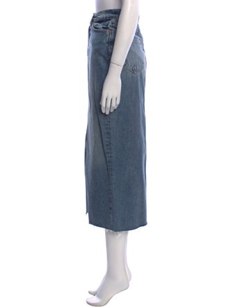 Reformation Raw-Edge Trim Midi Length Skirt