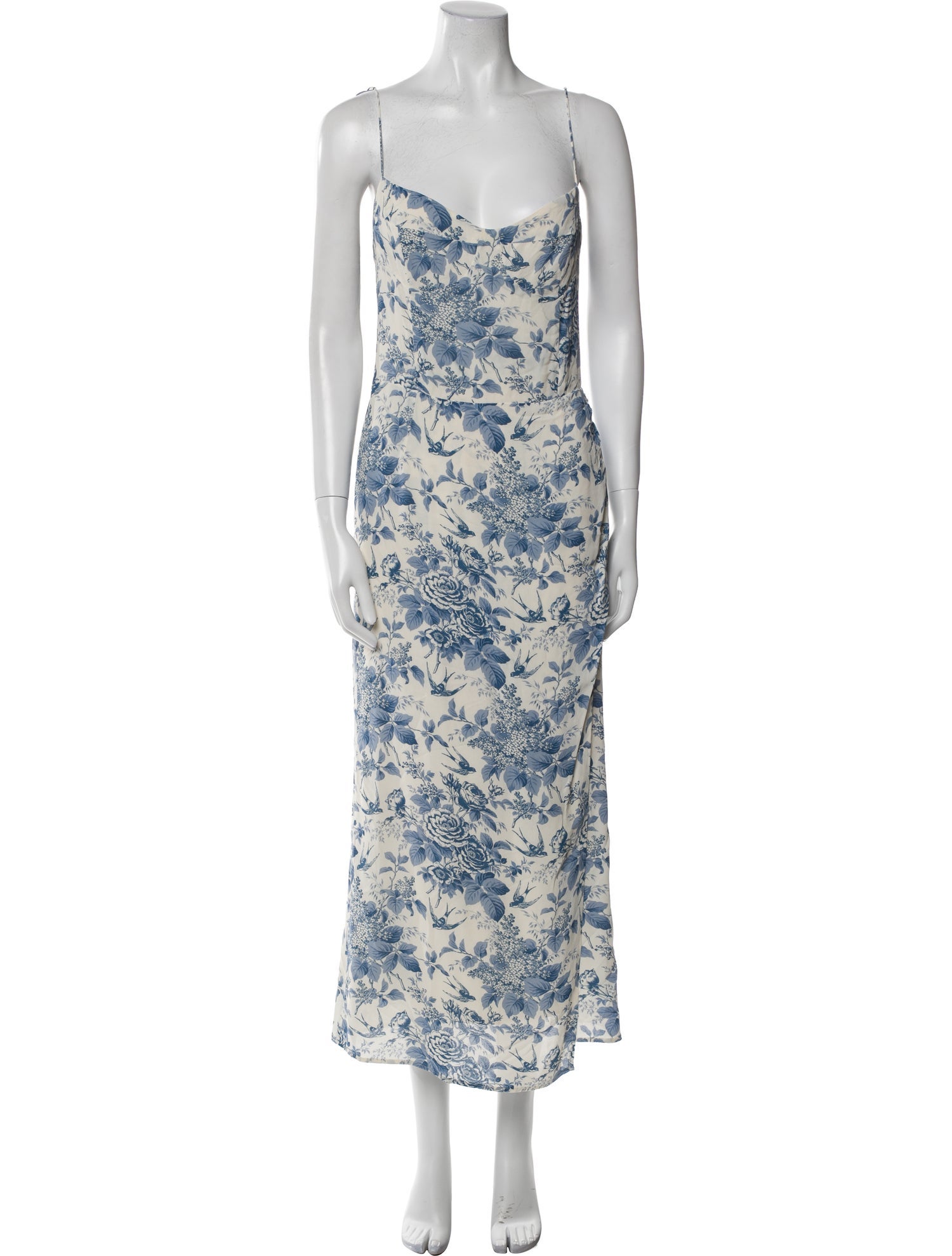 Reformation Floral Print Midi Length Dress