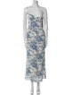 Reformation Floral Print Midi Length Dress