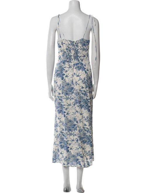 Reformation Floral Print Midi Length Dress
