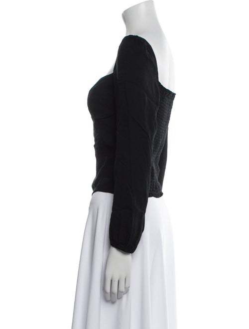 Reformation Square Neckline Long Sleeve Crop Top