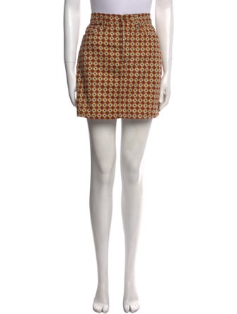 Reformation Printed Mini Skirt