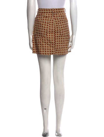 Reformation Printed Mini Skirt