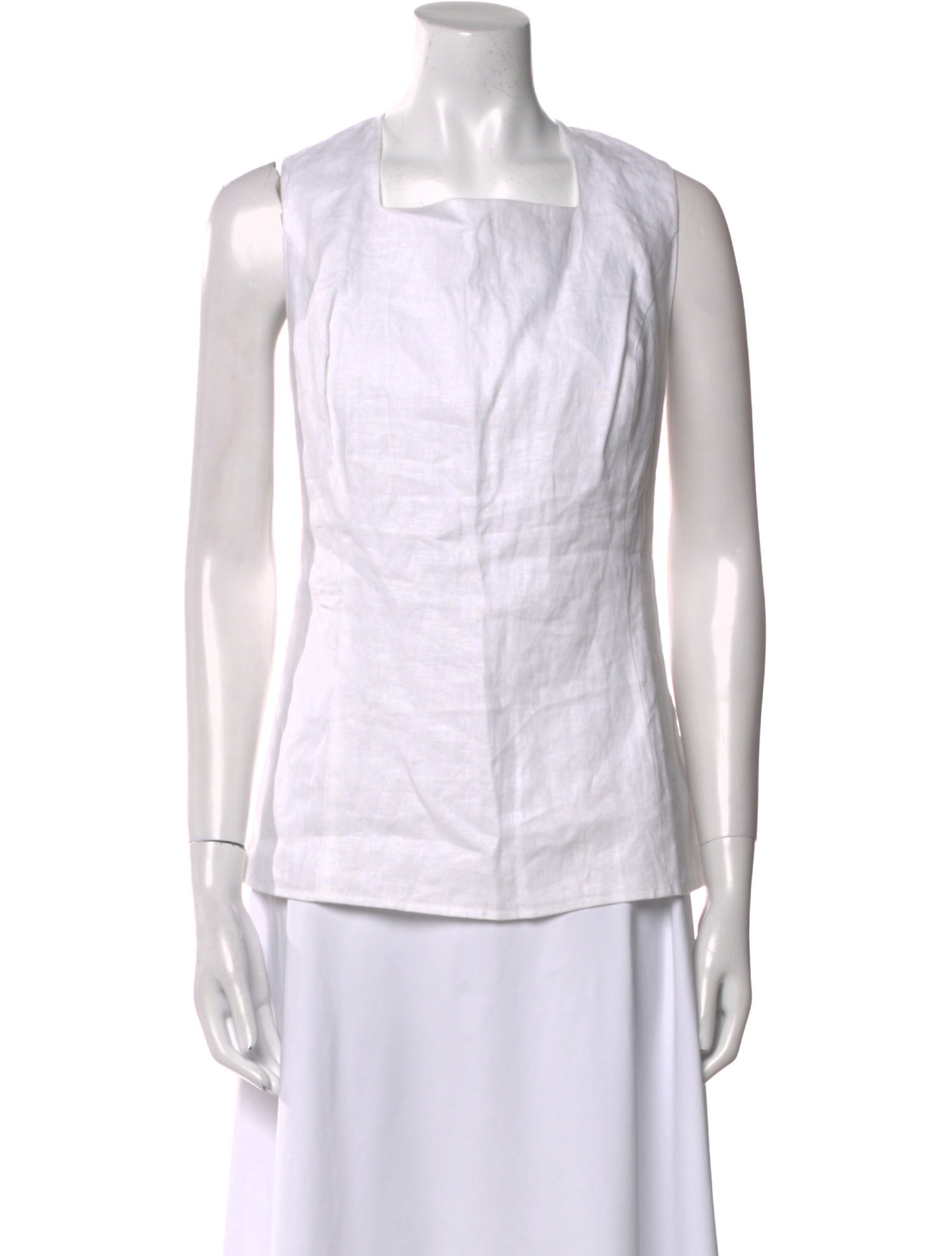 Reformation Linen Square Neckline Top