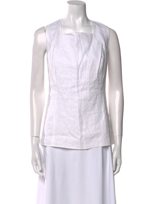 Reformation Linen Square Neckline Top