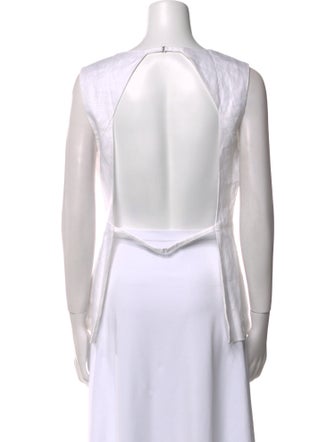 Reformation Linen Square Neckline Top