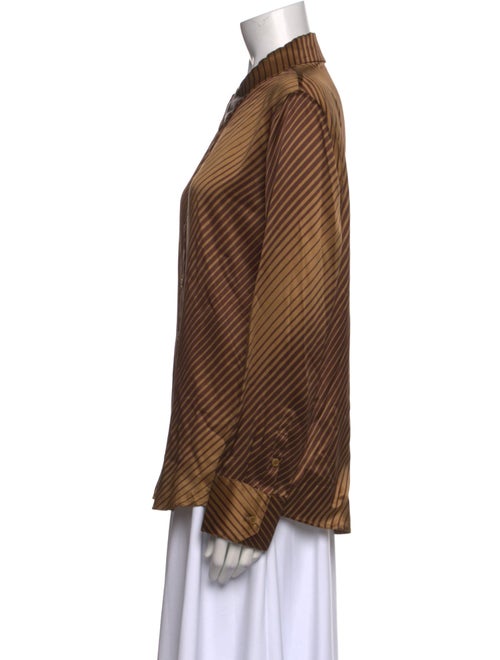 Reformation Silk Striped Button-Up Top