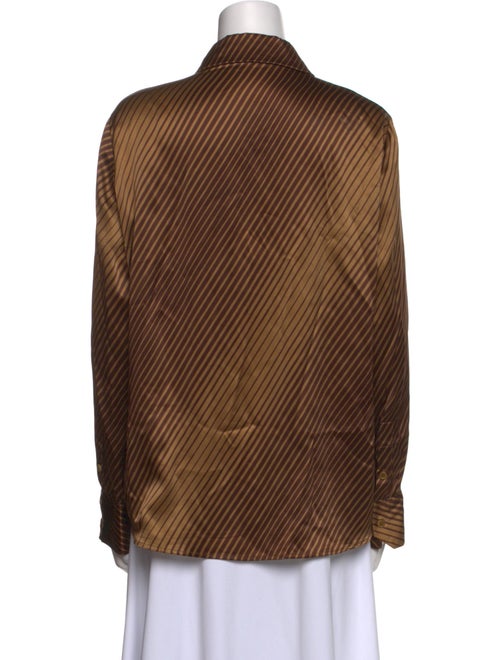 Reformation Silk Striped Button-Up Top