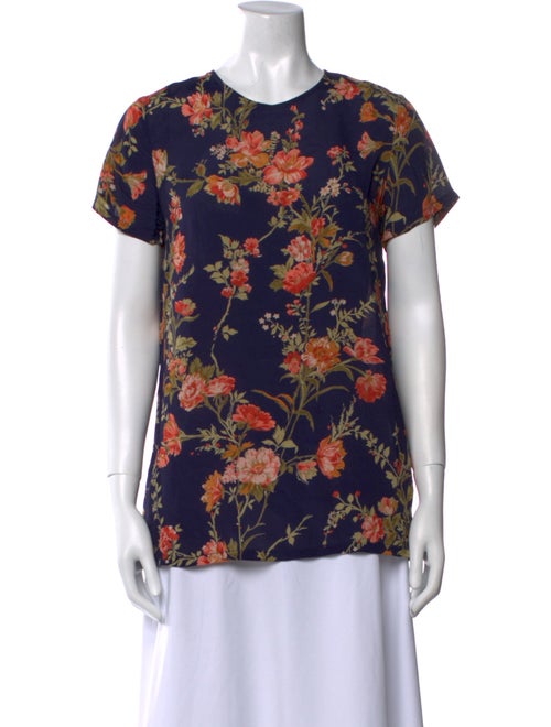 Reformation Floral Print Crew Neck T-Shirt