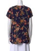 Reformation Floral Print Crew Neck T-Shirt