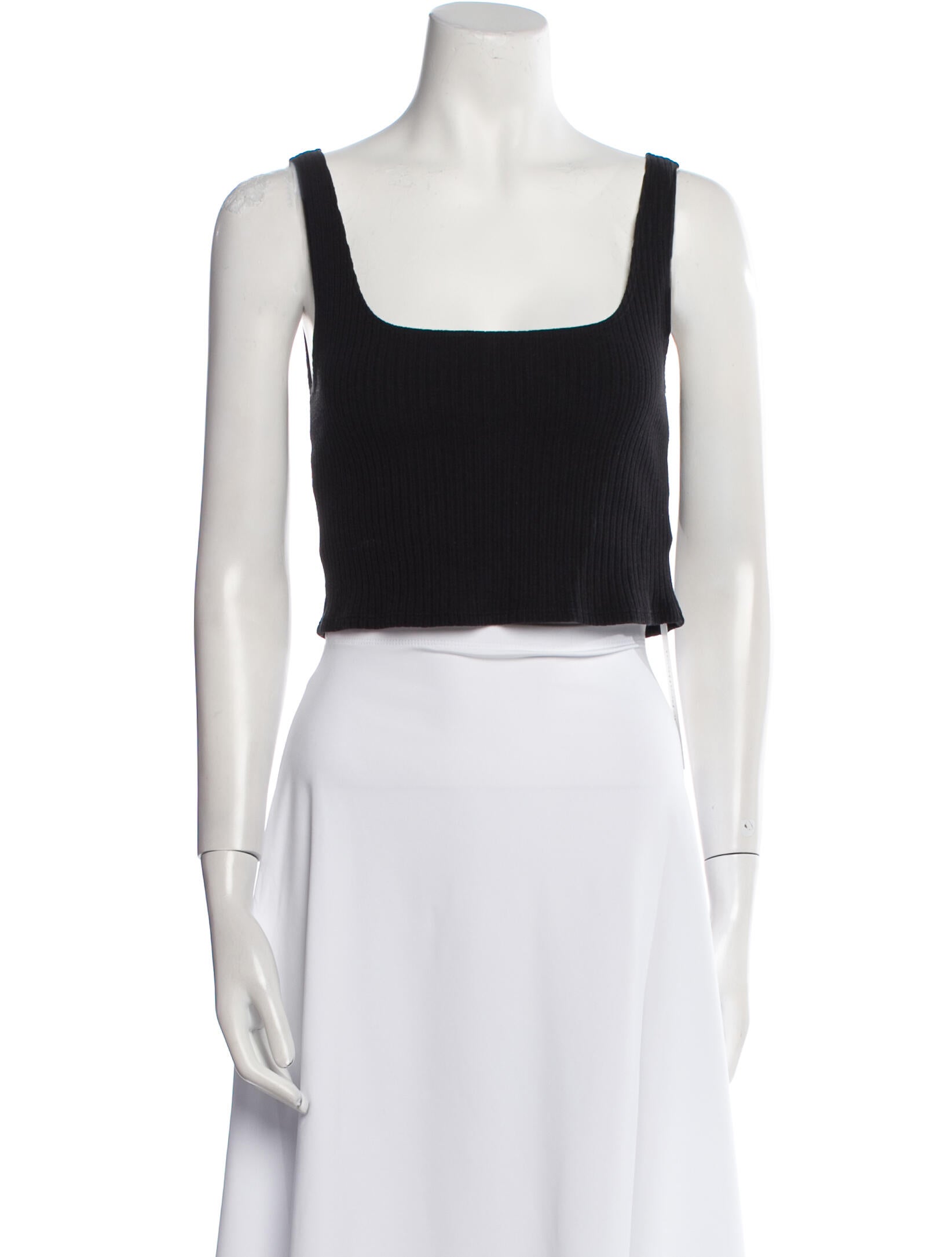 Reformation Square Neckline Sleeveless Crop Top