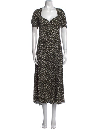 Reformation Floral Print Long Dress