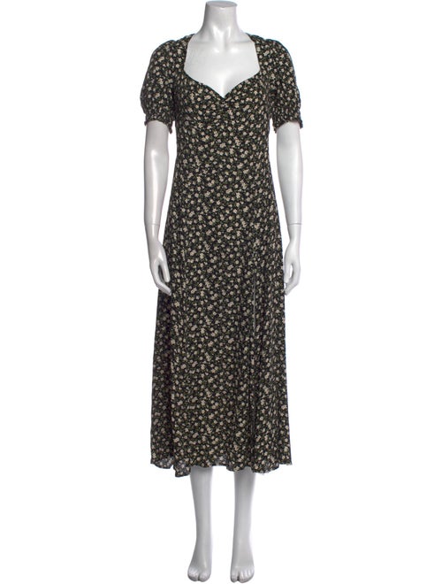 Reformation Floral Print Long Dress