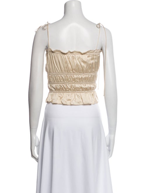 Reformation Silk Square Neckline Crop Top