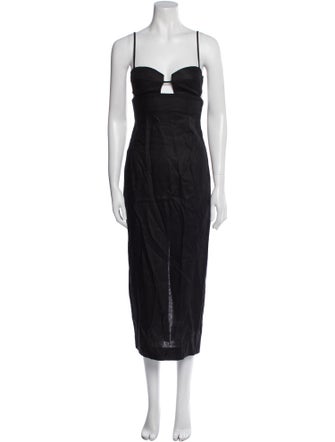 Reformation Square Neckline Long Dress