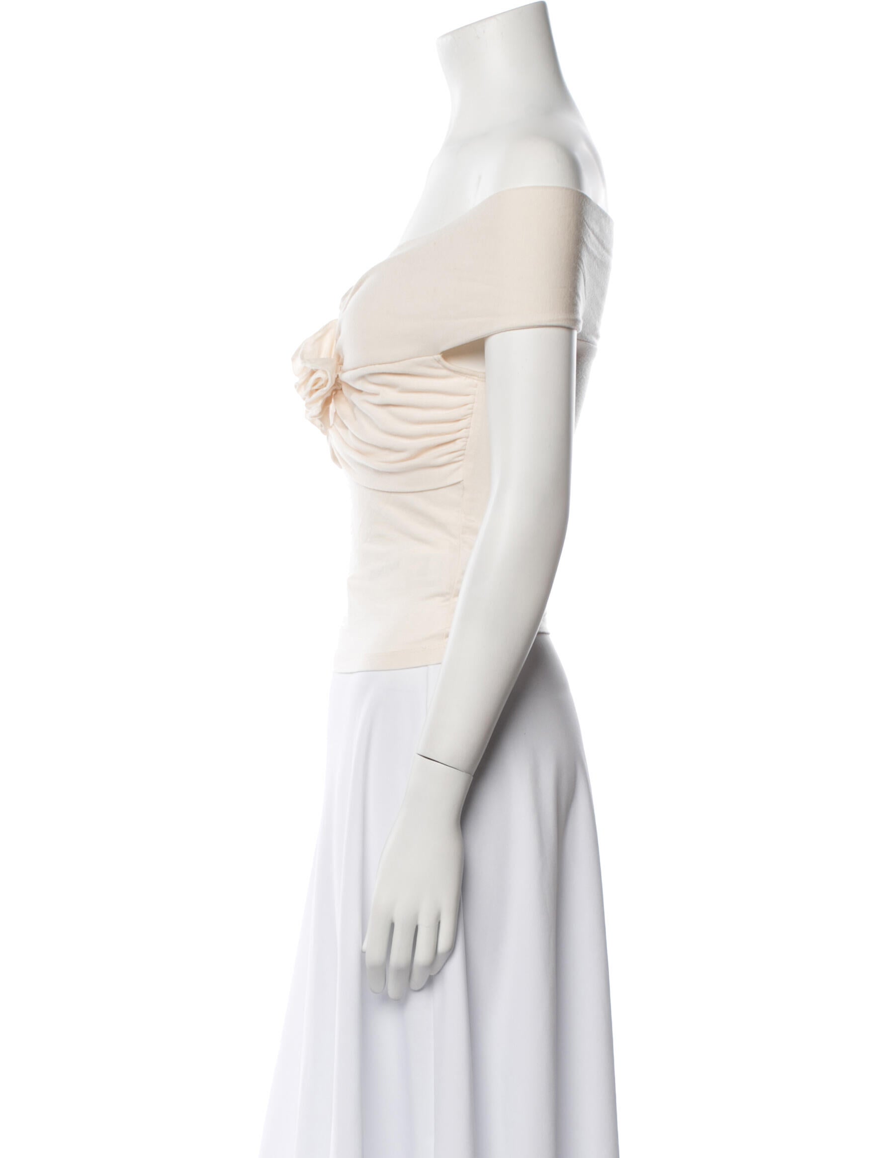 Reformation Off-The-Shoulder Short Sleeve Crop Top