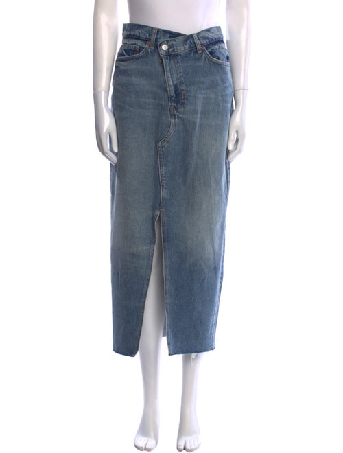 Reformation Distressed Accents Midi Length Skirt