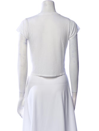 Reformation Crew Neck Short Sleeve Crop Top